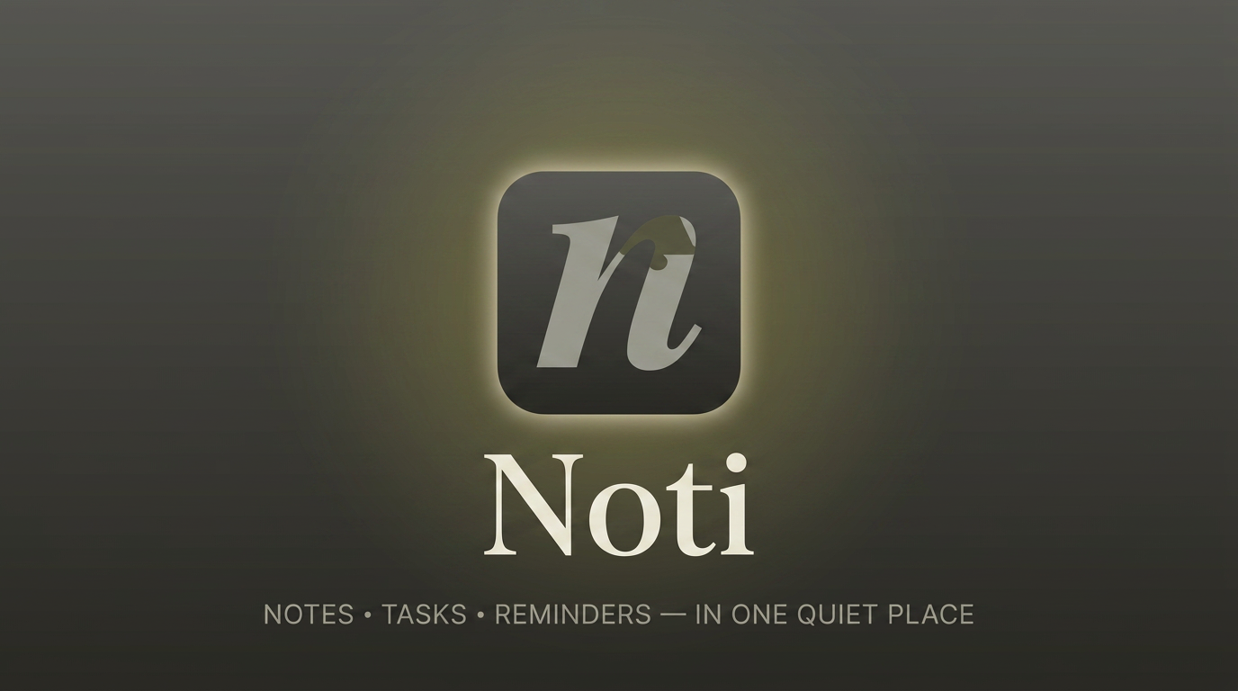 Noti Riber Noti — Notes, tasks & reminders in one
